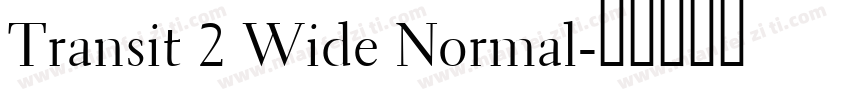 Transit 2 Wide Normal字体转换